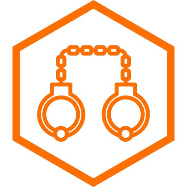 Kelepçe simgesi beyaz arkaplanda izole edildi. vektör illüstrasyonu