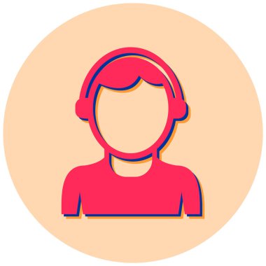 avatar. Web simgesi basit illüstrasyon