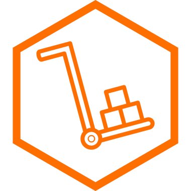 forklift. Web simgesi basit illüstrasyon