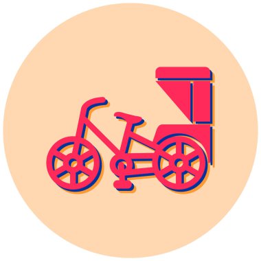 Bisiklet. Web simgesi basit illüstrasyon