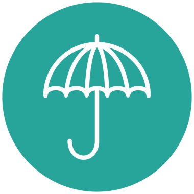 Şemsiye. Web simgesi basit illüstrasyon