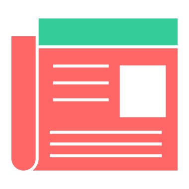 Belge. Web simgesi basit illüstrasyon