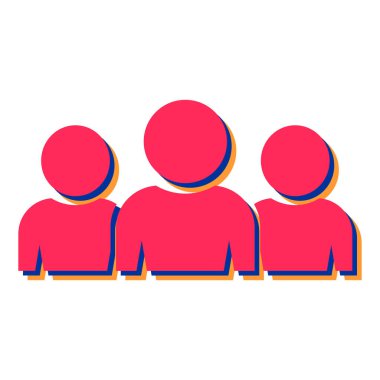 İnsanlar ikonu. düz dizayn