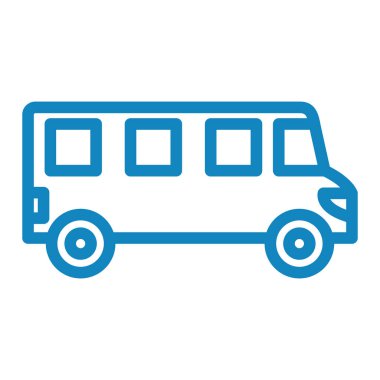 Otobüs. Web simgesi basit illüstrasyon