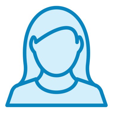 Dişi Avatar. Web simgesi basit tasarım 
