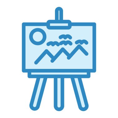 Şövale simge vektör çizim