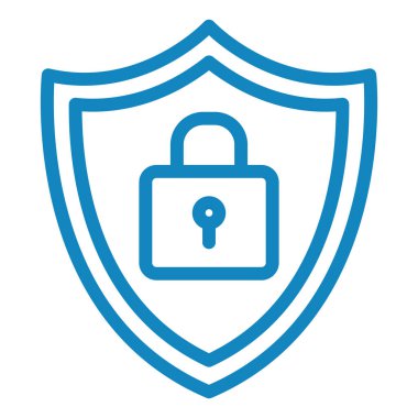 asma kilit ikon vektör illüstrasyon tasarımı ile kalkan