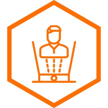 Alışveriş arabası simgesi, vektör illüstrasyonu