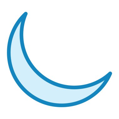 Yarım Ay. Web simgesi basit illüstrasyon 