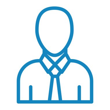 İş adamı. Web simgesi basit illüstrasyon