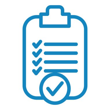 Kontrol listesi. Web simgesi basit illüstrasyon