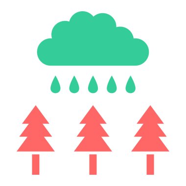 Hava durumu. Web simgesi basit illüstrasyon