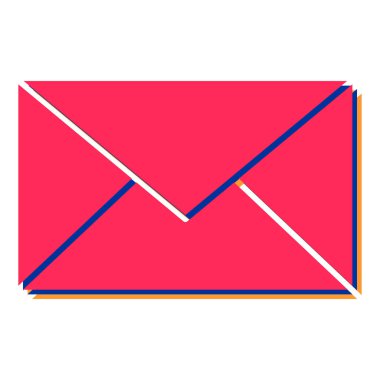 Zarf posta simgesi. vektör illüstrasyonu