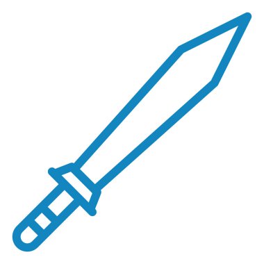 Kılıç. Web simgesi basit illüstrasyon