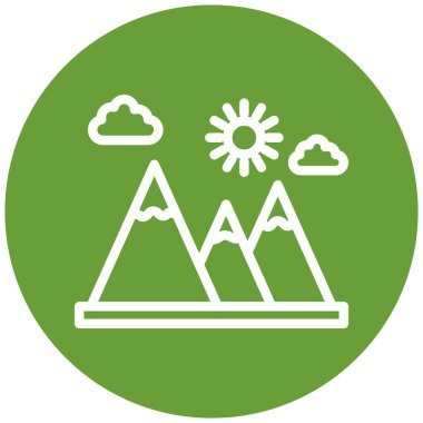 Tepe. Web simgesi basit illüstrasyon