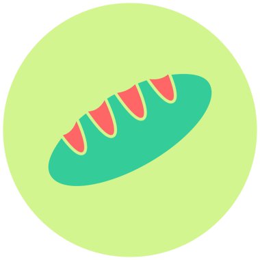 Ekmek. Web simgesi basit illüstrasyon