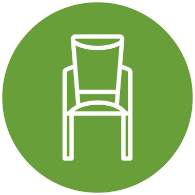 Sandalye. Web simgesi basit tasarım