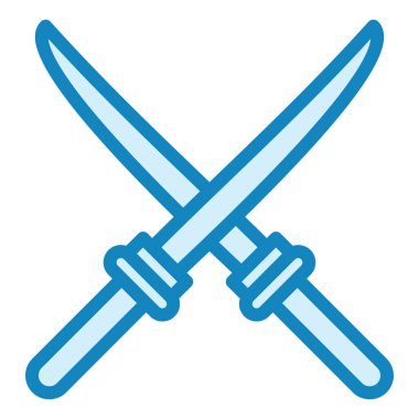Katana modern simge vektör illüstrasyonu  