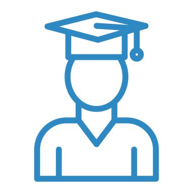 Mezuniyet şapkası ikon vektörü. Mezuniyet şapkası tabelası. izole edilmiş sınır sembolü çizimi