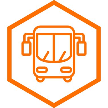 Modern b 'nin vektör illüstrasyonu bus simgesinden yoksun