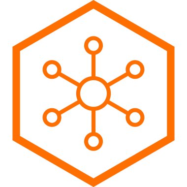 Molekül. Web simgesi basit illüstrasyon