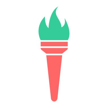 Meşale. Web simgesi basit illüstrasyon