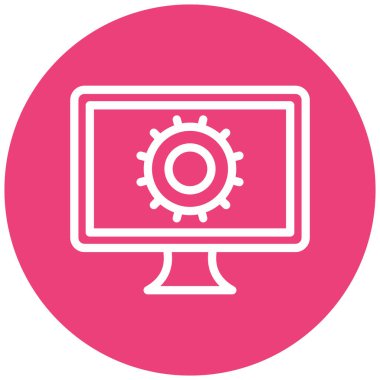 Bilgisayar. Web simgesi basit illüstrasyon