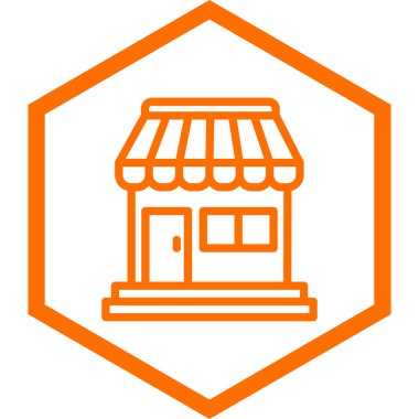 dükkan simgesi vektör illüstrasyonu