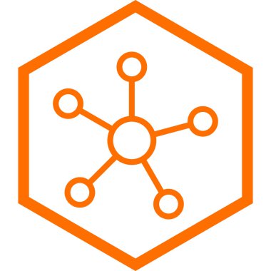 Molekül vektör simgesi modern basit illüstrasyon