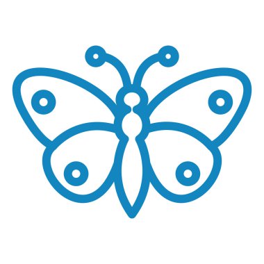 Kelebek simgesi vektör illüstrasyonu