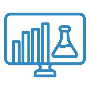 Çevrimiçi bilim simgesinin vektör illüstrasyonu