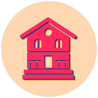 Ev. Web simgesi basit illüstrasyon