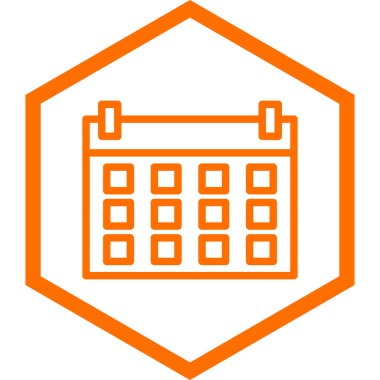 Takvim simgesi vektör illüstrasyonu