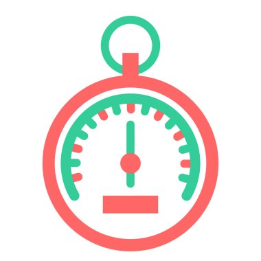 Kronometre Web simgesi basit illüstrasyon