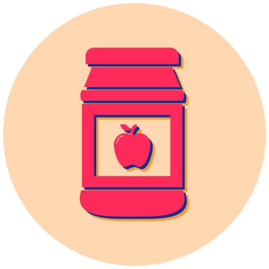 Kavanoz. Web simgesi basit illüstrasyon