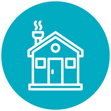 Bir ev simgesinin vektör illüstrasyonu