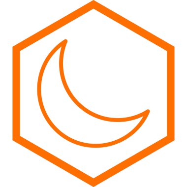 turuncu ay simgesi, vektör illüstrasyonu