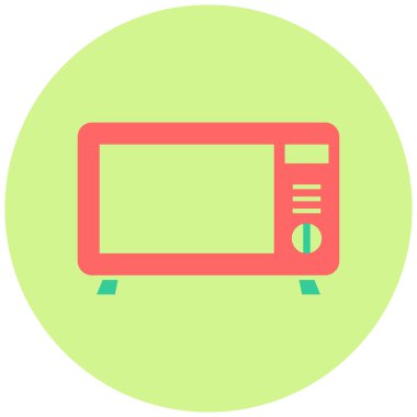 mikrodalga fırın düz vektör simgesi