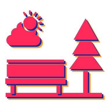 park web simgesi vektör illüstrasyonu