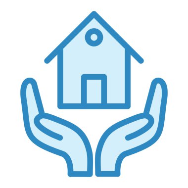 Sigorta şirketi. Web simgesi basit illüstrasyon