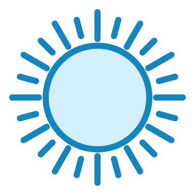 Güneş. Web simgesi basit illüstrasyon 