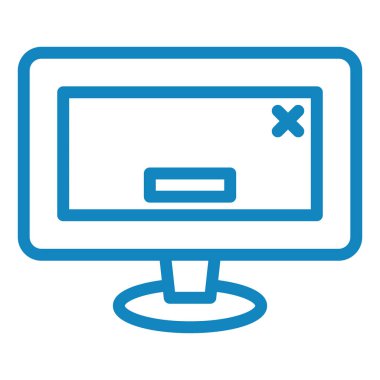 bilgisayar izleme simgesi, vektör illüstrasyonu