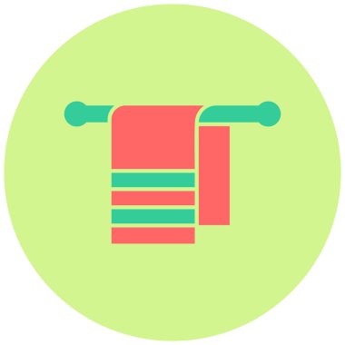 Havlu. Web simgesi basit illüstrasyon