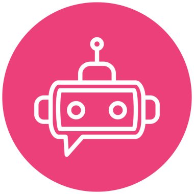 robot. Web simgesi basit illüstrasyon