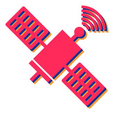 Uydu. Web simgesi basit illüstrasyon