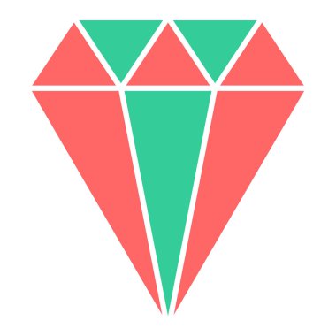 Elmas. Web simgesi basit illüstrasyon