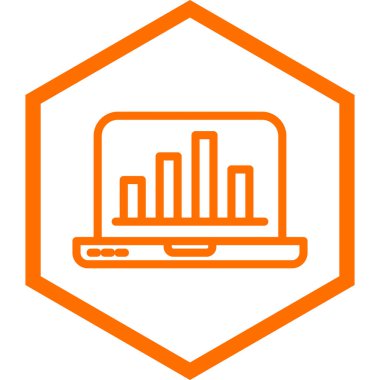 laptop vektör simgesi modern basit illüstrasyon