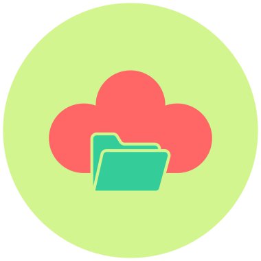 Bulut. Web simgesi basit illüstrasyon