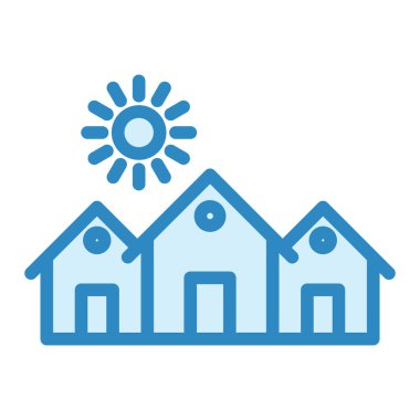 Residential Area simgesi vektör illüstrasyonu