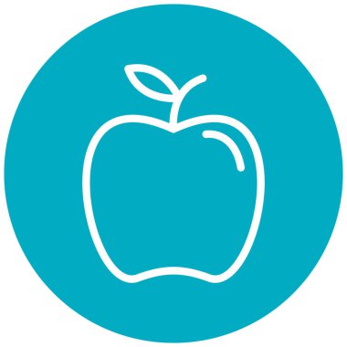 Elma. Web simgesi basit illüstrasyon